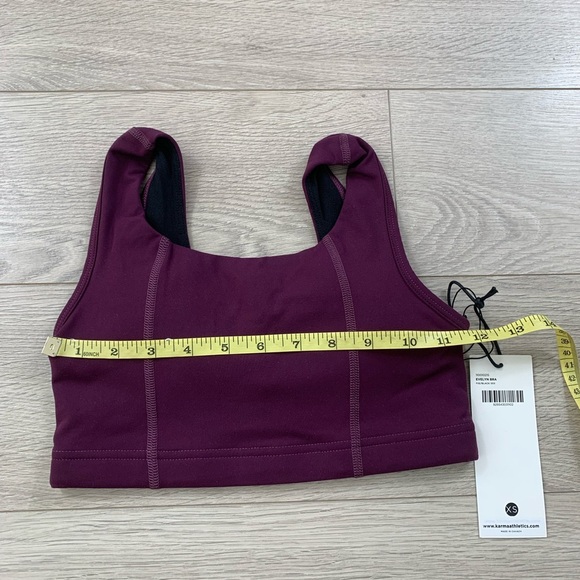 Karma Yoga Evelyn Fig Burgundy Sports Bra - Picture 7 of 7